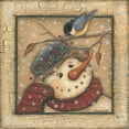 thumbnail image 2 of Lewis, Kim 12x12 Gold Ornate Wood Framed with Double Matting Museum Art Print Titled - Snowman I, 2 of 4