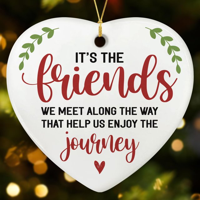 Neweleven Galentines Gifts Women - Adornos De Regalo Para Amigas 2025 - Regalos De Amistad Para Amigos Regalos De Cumpleaños Para Mujeres Besties Soul Sisters - Adornos Navideños De Cerámica