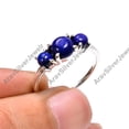 thumbnail image 2 of Blue Lapis Lazuli Stone Ring 925 Sterling Silver Statement Ring Gift Jewelry, 2 of 5