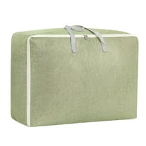 Quilt Bag Organizer for Clothes, Large Capacity Storage Bag, Moving Bag with Double Zipper and Reinforced Handle for Winter Quilts and Household Items