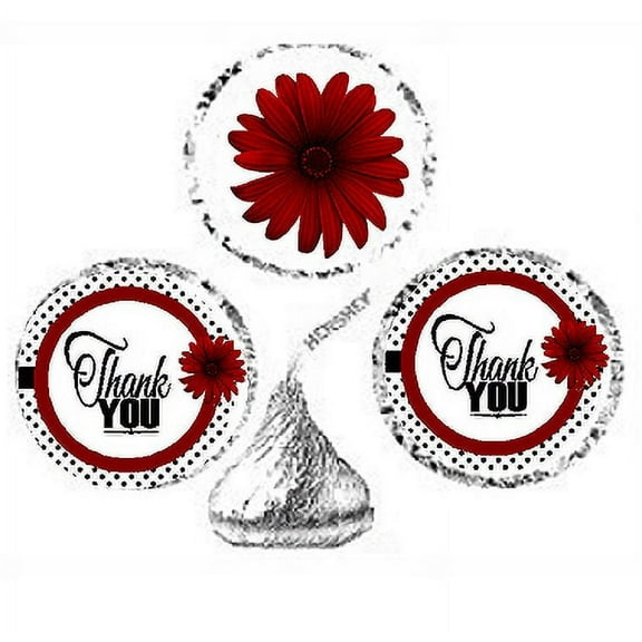 216ct Red Thank You Party Favor Candy Decoration Stickers Labels Fits Kisses Chocolates Party Favors Envelope