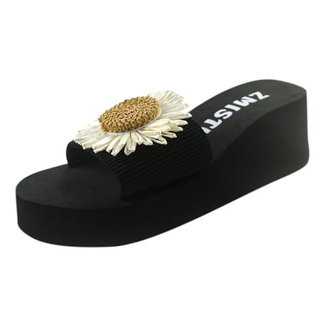 

Womens Beach Breathable Flowers Sandals Home Slipper Flip-Flops Wedges Shoes Summer Open Toe Slide Sandals Comfortable Flats Flip-Flops Sandal Casual Platforms Wedge Sandals Heeled Sandals A6186
