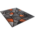 thumbnail image 2 of YHSF Modern Contemporary Area Rug for Living Room Bedroom Office Rug Trendz Style (Orange, 5 Feet x 7 Feet), 2 of 5