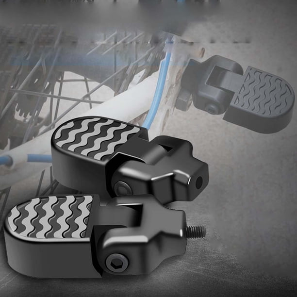 2x soportes para asientos traseros de bicicleta, placas de pie plegables de aleación de aluminio, pedales traseros, reposapiés, clavijas para DYNWAVEMX Pedal Trasero