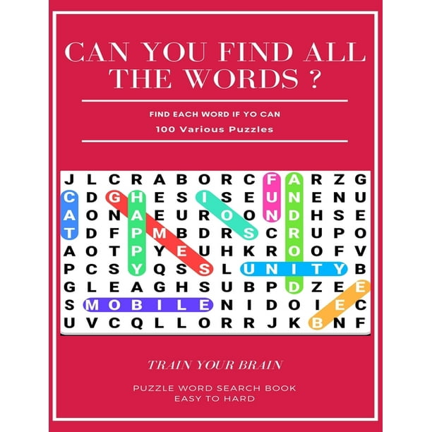 can you find all the words find each word if yo can 100 various