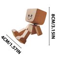 thumbnail image 3 of DAMAI Shaking Wooden Man Figurine,Handmade Shaking Feet Wooden Doll,Funny Wood Desktop Decor,ortable Car Dashboard Decorations Car Ornaments for Men(Signgle D), 3 of 8