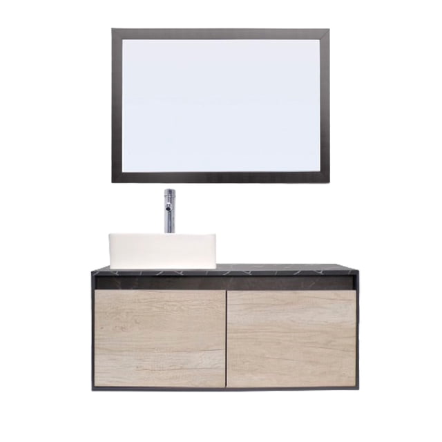 Gabinete De Baño GOVA Con Espejo Decorativo Minimalista