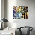thumbnail image 4 of ARISTURING Landscape Canvas Painting Fall Wall Art Colorful Rainbow Abstract Streetscape Art Textured Colorful Decor for Bathroom Bedroom, 4 of 5