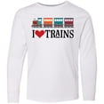 thumbnail image 3 of Inktastic I Love Trains Long Sleeve Youth T-Shirt, 3 of 5