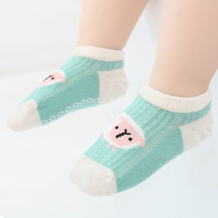 

CAICJ98 Sneakers for Girls Cartoon Baby Elastic Shoes Toddler First Non-slip Animals Socks Walkers Baby Shoes Green
