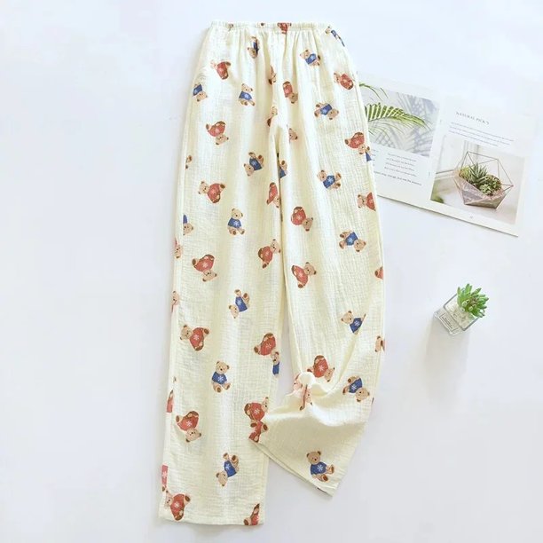 Ropa de dormir de algodón de nube, pantalones holgados de talla grande para caminar al aire libre para mujer, pijamas cómodos informales para otoño, invierno, primavera, ocio en casa