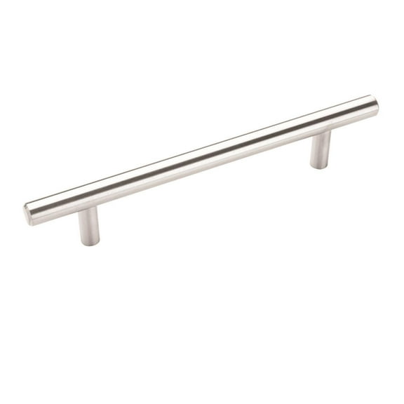 Amerock Bar Pulls 5-1/16 inch (128mm) Center-to-Center Sterling Nickel Cabinet Pull - 10 Pack