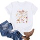 thumbnail image 3 of Camiseta de Manga Corta de Cuello Redondo Impresa para Mujeres, Primavera Y Verano Casual, 3 of 3