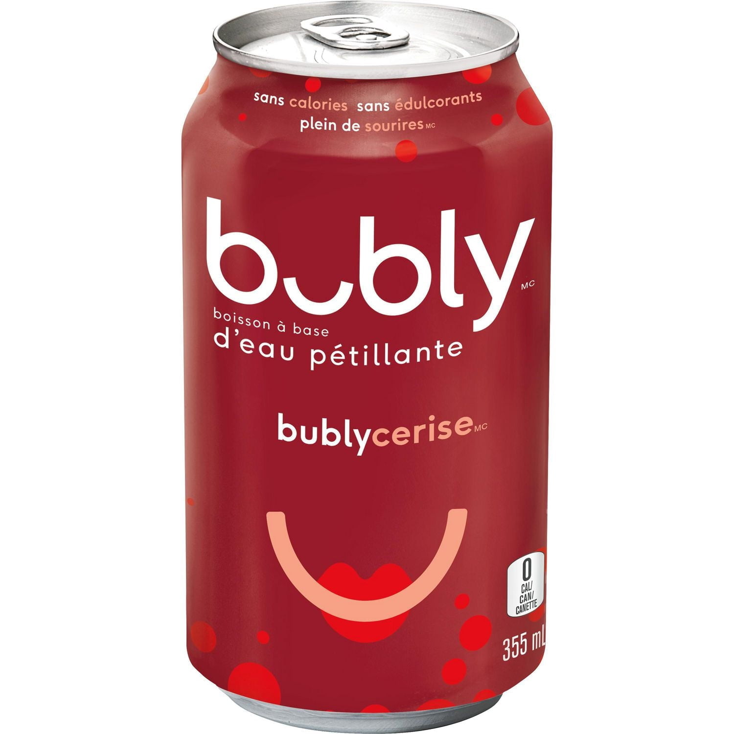 Bubly Cherry Sparkling Water Beverage, 12x355ml cans, 4.26L/144 oz