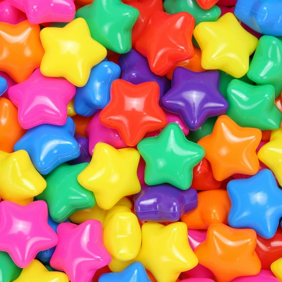 Ball Pit Balls Plastic Stars for Ball Pit BPA Free Plastic Balls Crush and Smash Proof Balls 150pcs 2.2" Set for Toddlers for Play Tent Tunnel