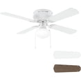 thumbnail image 1 of Ventilador de Techo Empotrado de 42" Ventilador de Techo Tradicional Blanco Mate con Cadena de Luz y Tracción - Diseño de Perfil Bajo - Uso en Interiores O Exteriores, 1 of 7
