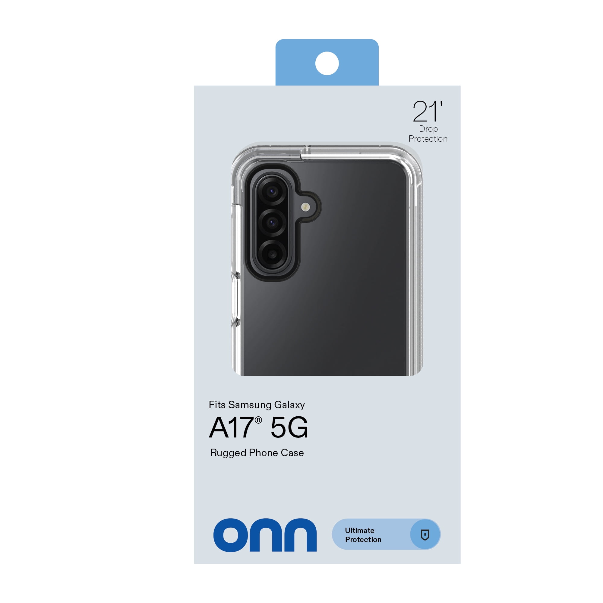 onn Rugged Phone Case for Samsung Galaxy A17 5G - Clear
