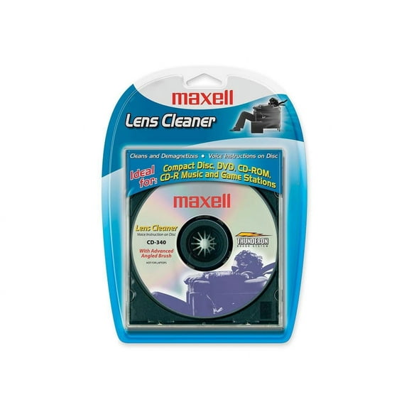 Maxell 190048 CD-340 Laser Lens Cleaner - For Compact Disc, DVD - Game Consoles [CLEANERS]