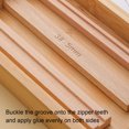 thumbnail image 4 of Wood Zipper Gluing Guide, Professional Exquisite Craftsmanship Compact 6Pcs Zipper Glue Spacer  for Crafting Sewing, 4 of 7