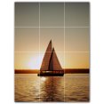 thumbnail image 1 of Picture-Tiles.com: Boat Ceramic Tile Wall Mural WAL500235-34L. 24"W x 32"H using (12) 8" x 8" Ceramic Tiles-Satin Finish, 1 of 3