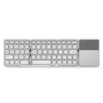 thumbnail image 1 of TFixol Portable Wireless BT Keyboard Foldable BT Keyboard with Touchpad Built-in Lithium Battery for Windows/Android/iOS Silver, 1 of 7