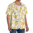 thumbnail image 2 of Sikiie Banana Men's Wrinkle Free Untucked Cuban Shirt Business Casual Button Down Shirts Short Sleeve ShirtSmall, 2 of 5