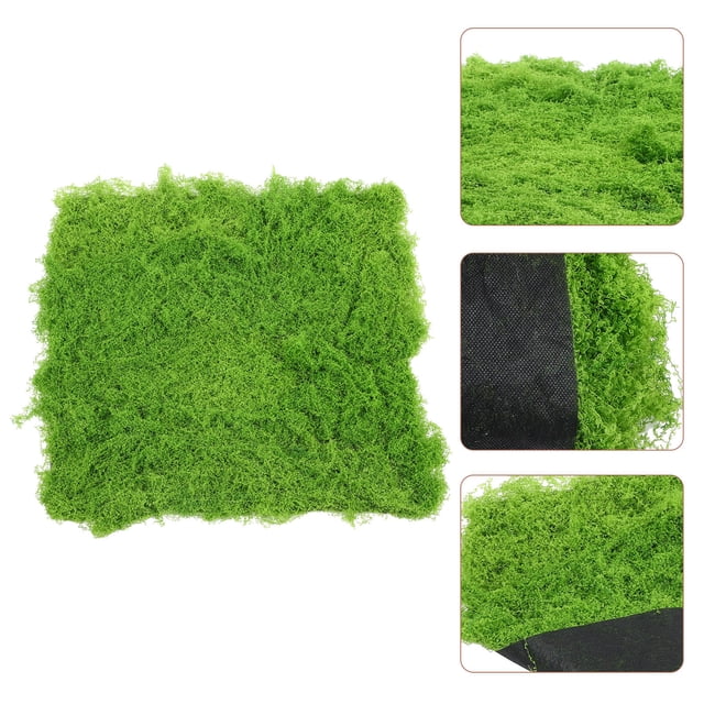 IFANLANDOR Artificial Grass Mat Landscaping Decoration Moss Shape Light Green 1Set