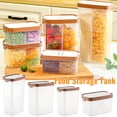 thumbnail image 3 of Rbaofujie Airtight Food Storage Container Set, Kitchen Pantry Organization Canisters, One-Handed Airtight Cereal Snack Candy Storage Containers, 3 of 7