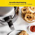 thumbnail image 3 of Small Compact Air Fryer 2 Quart Nonstick with Adjustable Temperature Control and 60 Minute Timer Silver, 3 of 6