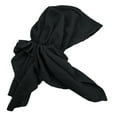thumbnail image 5 of MSJUHEG Head Coverings,Turbans,Head Scarf,Hair Scarves,Chemo Hats,Head Hat Cap Ethnic Pre Tied Braid Hair Cover Wrap Turban Headwear Hat Black 1 One Size, 5 of 6