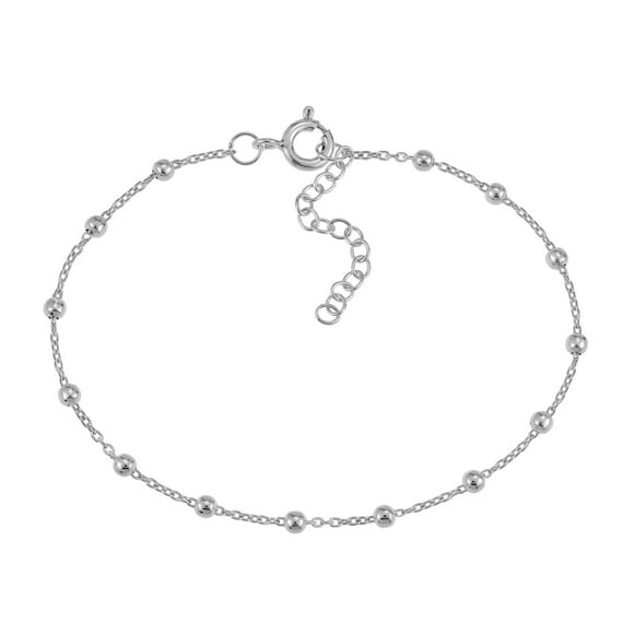 Chaîne de Perles Satellite Classique Câble 2mm Bracelet en Argent Sterling
