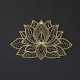 thumbnail image 6 of 3D Lotus Flower Mandala Metal Wall Art - Gold, 6 of 10