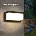 thumbnail image 4 of Lámpara de pared LED E27 para exteriores, 12 W, 24 W, moderna, resistente al agua, con marco de aluminio, para porche, jardín, balcón, iluminación exterior, 85-265 V, 4 of 5