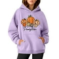 thumbnail image 2 of Hey Pumpkin Halloween Thanksgiving Hoodies for Women Fall Pumpkin Hoodie Long Sleeve Graphic Sweatshirt Pullover Tops, 2 of 5