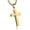 gold, variant on Hot ! Stainless steel large 3D Cross design Pendant Men's Necklace Chain 24 inch-black