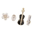 thumbnail image 1 of Conjunto de broches de flor de violín de cristal de violín de cristal Tipo3 Sunnimix Sistemas del Pin del broche de las mujeres, 1 of 8