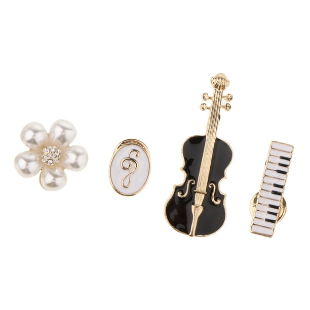 Conjunto de broches de flor de violín de cristal de violín de cristal Tipo3 Sunnimix Sistemas del Pin del broche de las mujeres