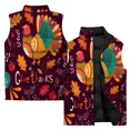 thumbnail image 5 of Conjunto de entrenamiento con calabaza para hombre, chaleco aislante, chaquetas de plumón duraderas para otoño, chalecos de moda para el Día de Acción de Gracias 2024 para hombre, abrigo de pavo, 5 of 5