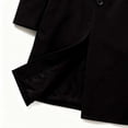 thumbnail image 6 of Gfyviroh Men's Mid-Length Trench Coat Lightweight Solid Button Front Casual Jacket Long Sleeve Lapel Business Office Coat, 6 of 8