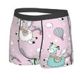 thumbnail image 2 of Disketp Llama Unicorn And Rainbow Men'S Boxer Briefs,Soft And Breathable Cotton Underwear With Comfortflex Waistband, 2 of 8