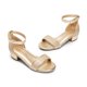 thumbnail image 4 of Sandalias para Niñas DREAM PAIRS Talla 12 Doradas con Brillo y Tacón Bajo, 4 of 6