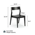 thumbnail image 4 of Plank+Beam Modern Dining Chair Set of 2, Solid Wood Chairs for Kitchen, Office, Living Room, 4 of 14