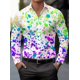 thumbnail image 1 of Camisa informal de calle con grafiti 3D de manga larga y cuello hawaiano a la moda para hombre, cómoda y transpirable, talla grande, 1 of 6