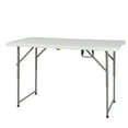 Zimtown 48 in Plastic Folding Table 4 Ft Portable Table, Card Desk for