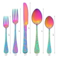 thumbnail image 6 of Unique Bargains 30-Pieces Floral Stainless Steel Flatware Set for 6 Colorful, 6 of 6
