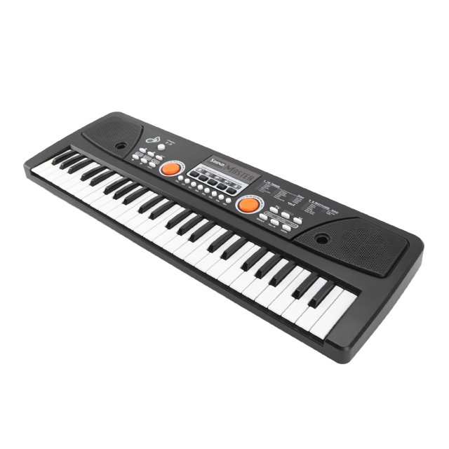 Piano Digital, Espera Automática 16 Tonos 6 Canciones De Demostración Teclado Electrónico 49 Teclas Recargable Con Micrófono Para Practicar Para Niños