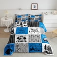 thumbnail image 1 of YST Blue Rv Bedding Set Full Rustic Camper Decor Comforter Set Camping Bunk Accessories For Camper Car Rv Comforter For Travel Trailers Country Buffalo Plaid Pine Tree Arrow Bed Set, 1 of 6