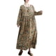 thumbnail image 1 of Vestido suelto de mujer con bolsillos Manga larga Impreso Vintage Casual Vestido de vacaciones MABOTO Vestido, 1 of 7