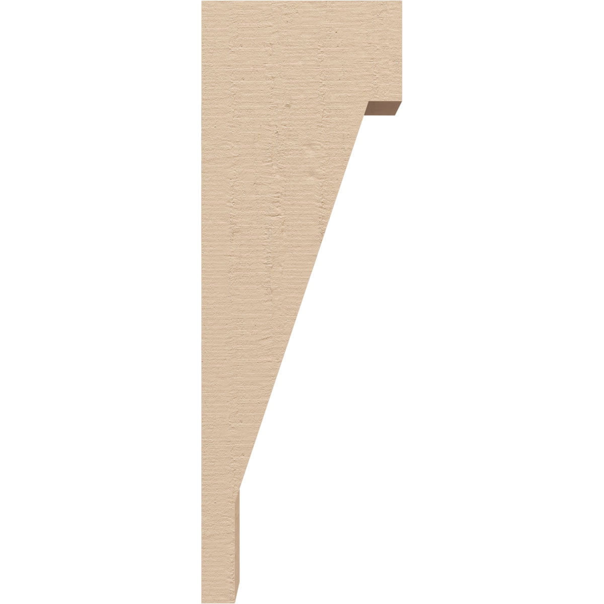 2"W x 4"D x 12"H Thin Burlington Rough Cedar Woodgrain TimberThane Corbel, Primed Tan