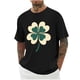 thumbnail image 1 of Hombro Frío Tops Día de San Patricio Impreso Cuello Redondo Gota Hombro, Manga Corta Casual de los Hombres, 1 of 3
